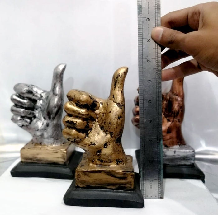 Hand Gesture Desk Statues Finger Sculpture Thumbs Fingers