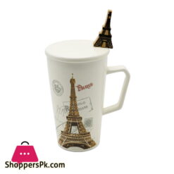 High Quality Ceramic I Love Paris Mug With Spoon One Piece