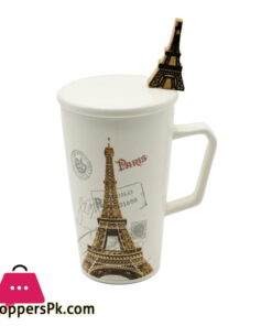 High Quality Ceramic I Love Paris Mug With Spoon One Piece