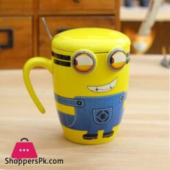 High Quality Ceramic Minion Mug With Spoon One Piece
