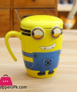 High Quality Ceramic Minion Mug With Spoon One Piece