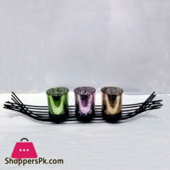 Home Decor 3 Piece Candle Stand With Tray