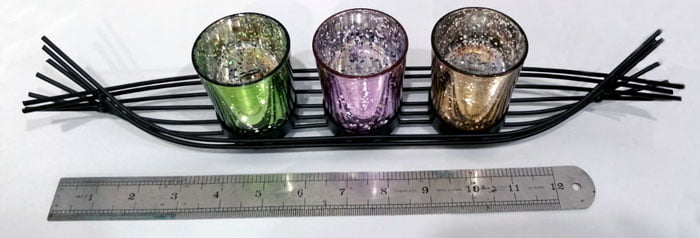 Home Decor 3 Piece Candle Stand With Tray