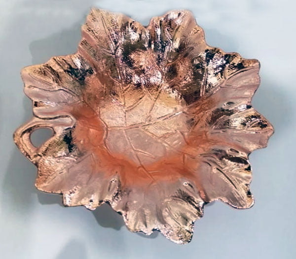 Home Decor Unbreakable Flower Aluminum Tray