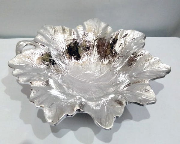 Home Decor Unbreakable Flower Aluminum Tray