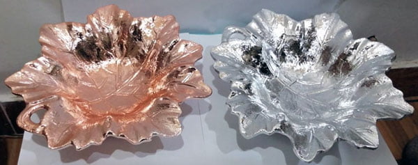 Home Decor Unbreakable Flower Aluminum Tray