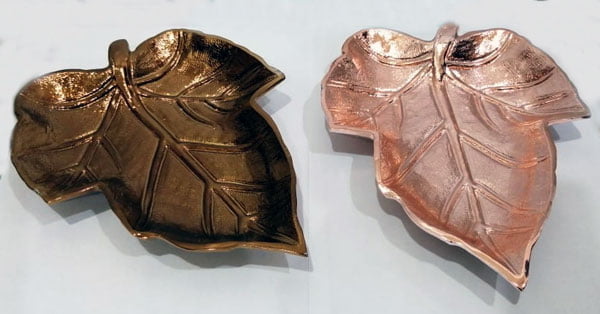 Home Decor Unbreakable Leaf Ab Aluminum Tray One Piece