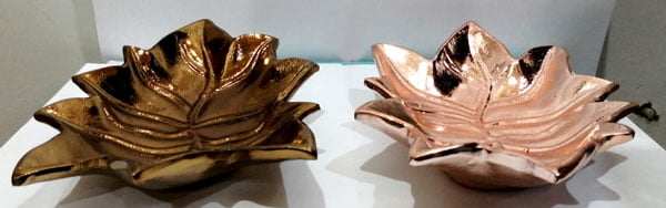 Home Decor Unbreakable Leaf Aluminum Tray One Piece