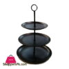 Inox 3 Tier Cake Platter Serving Stand Sand Texture 1 Inox 3 Tier Cake Platter Serving Stand Sand Texture