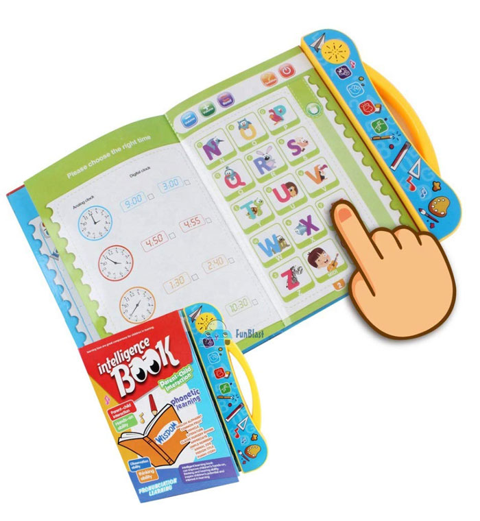 Interactive Children Book -Musical English Educational Phonetic Learning Book For 3 + Year Kids, Boys, Toddlers (Multicolor)