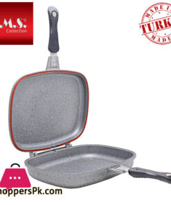 OMS Granite Double Sided Grill Pan 36-CM Turkey Made