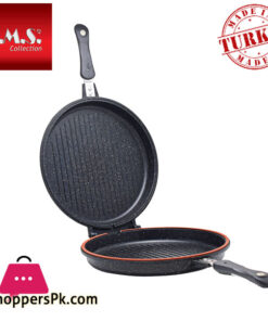 OMS Granite Double Sided Grill Pan Round 32-CM Turkey Made