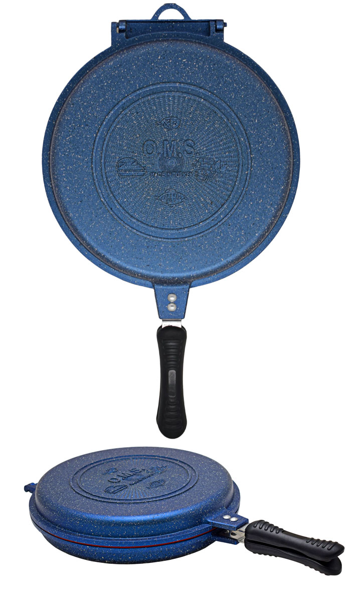 Oms Granite Double Sided Grill Pan Round 32-Cm Turkey Made