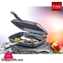 Oms Granite Double Sided Double Sided Grill Pan 36Cm Turkey Made - 3215