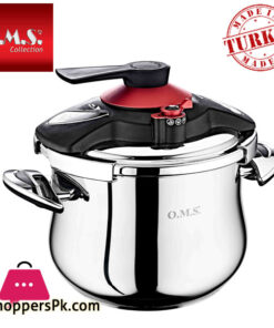 OMS Stainless Steel Matic Pressure Cooker 5 Liter Turkey Made - 5034