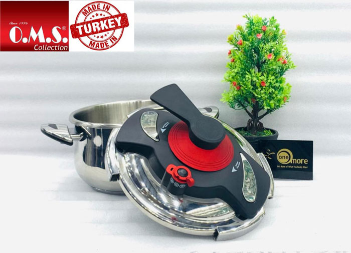 Oms Stainless Steel Matic Pressure Cooker 5 Liter Turkey Made - 5034