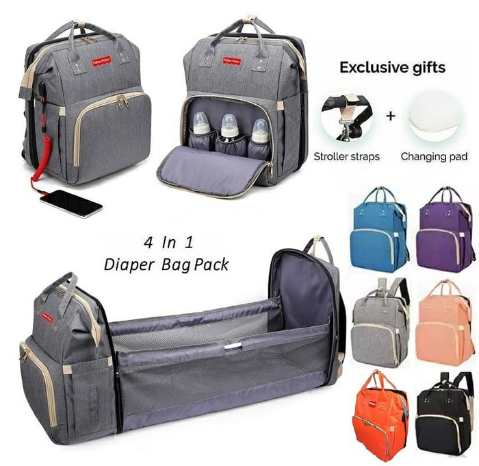 Portable Mummy Bag Folding Crib Multifunctional Large Capacity Traveling Bag For Mother And Baby