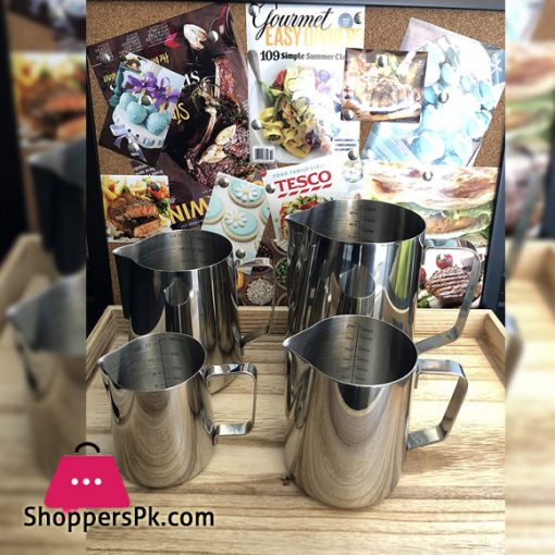 Stainless Steel kitchen Coffee Frothing Milk Tea Latte Jug 350-ML