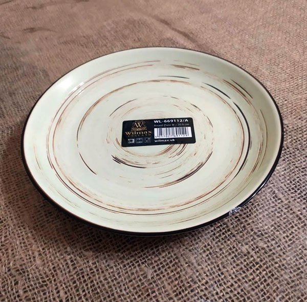 Wilmax Fine Porcelain Round Plate 10 Inch 25.5 Cm Wl-669114-A