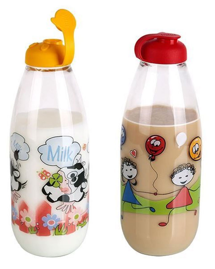 Ziba Sazan Pazen Glass Milk Bottle 1 Liter Iran Made