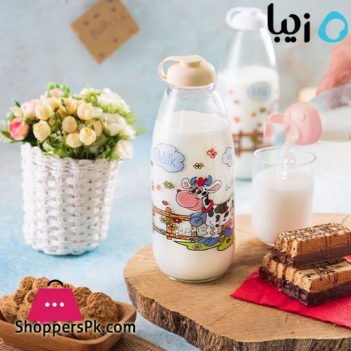 Ziba Sazan Pazen Glass Milk Bottle 1 Liter Iran Made
