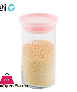 Zibasazan Glass Jar Hiva Spice Jar with Airtight Plastic Lid Iran Made - 400ML