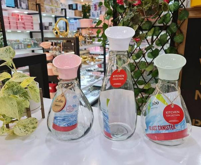 Zibasazan Pitcher Water Juice Bottle Glass 1.5 Liter Iran Made