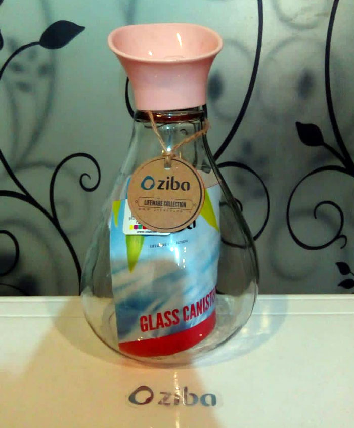 Zibasazan Pitcher Water Juice Bottle Glass 1.4 Liter Iran Made