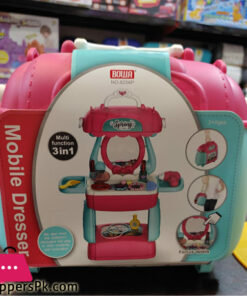 Mobile dresser Kids Pretend Play Dresser Table Cute for Girls toy lil princess