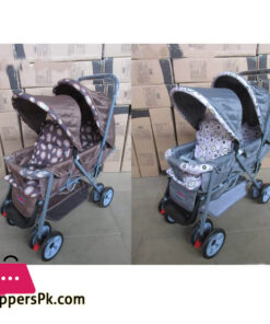 Folding Double 2 Seat Twins Baby Trolley Front And Back Tandem Stroller