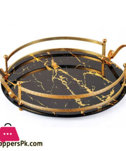Solecasa Fringe Glass Tray 12 Inch
