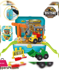 Construction Building Trucks Toys Set  Take Apart Toys in Backpack Bag