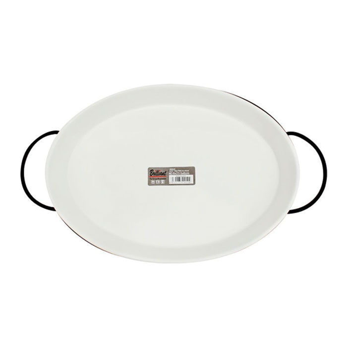 Brilliant Oval Plate With Iron Stand 13 Inches Br0049