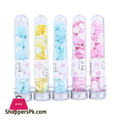 1Tube Foaming Flower Paper Soap Slice Travel Outdoor Portable Body Washing Bath Soap Slice Case For Cleaning Tube Container 1 - Pcs