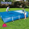 Bestway Flowclear Pro Rectangular Swimming Pool Cover with Tie-down Ropes - 58107