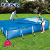 Bestway Flowclear Pro Rectangular Swimming Pool Cover With Tie-Down Ropes - 58107