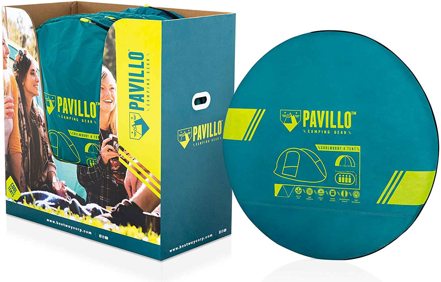 Bestway Pavillo Coolmount 4 Person Camping Tent - 68087