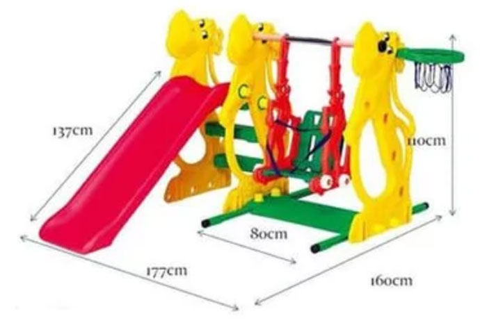 Ching Ching - Hippo Slide & Swing With Rabbit SL-13