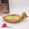 Decorative Leaf With Golden Bird 6 X 4 Inch