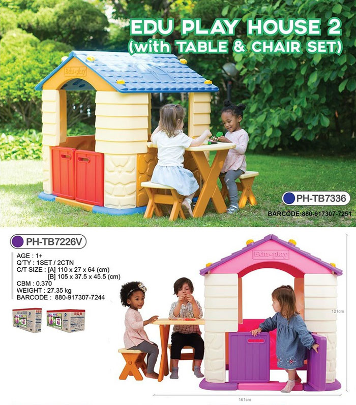 Edu Play - Playhouse With Table &Amp; Chair Set - Tb7226
