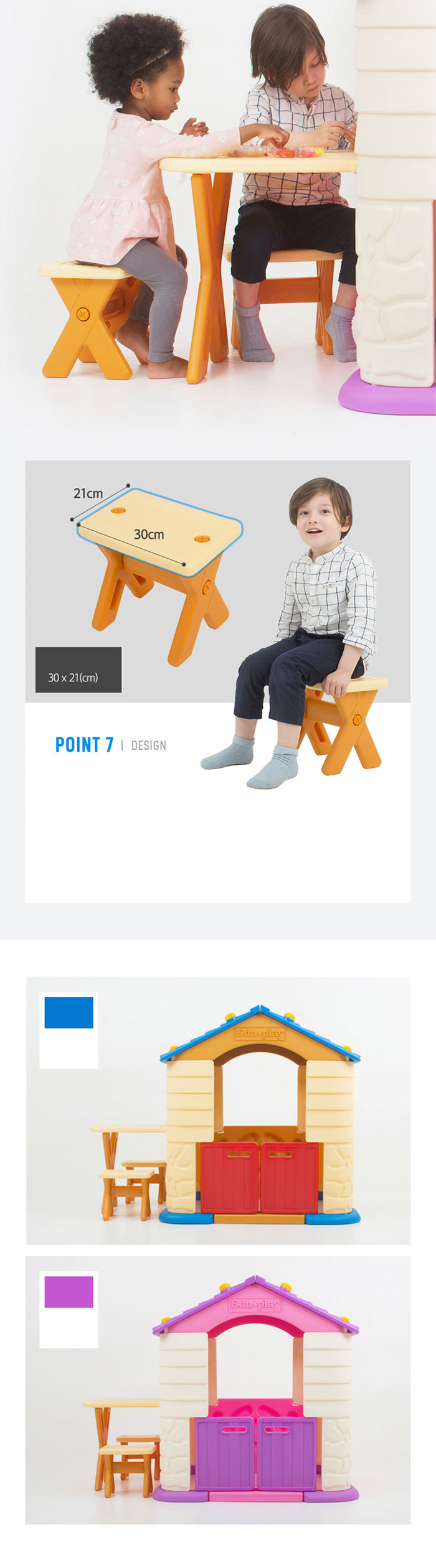 Edu Play - Playhouse With Table &Amp; Chair Set - Tb7226