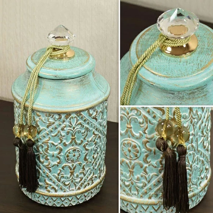 Elegant Western-Style Interior Mahdi Decorative Jar 12 Inch