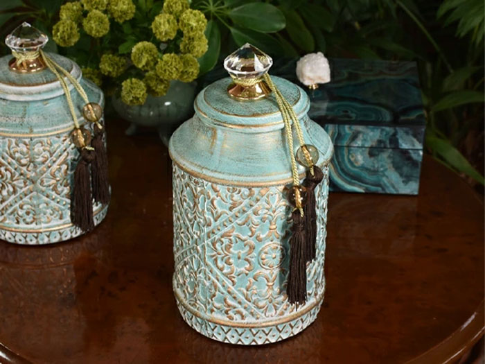 Elegant Western-Style Interior Mahdi Decorative Jar 12 Inch