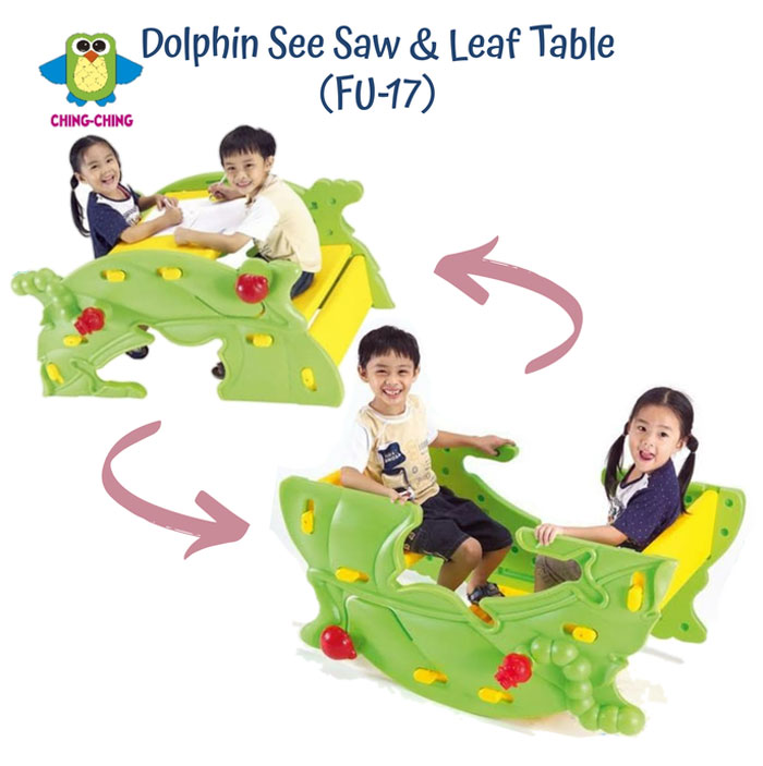 Kids 2 In 1 Dolphin See Saw &Amp; Leaf Table (Ching Ching) Fu-17