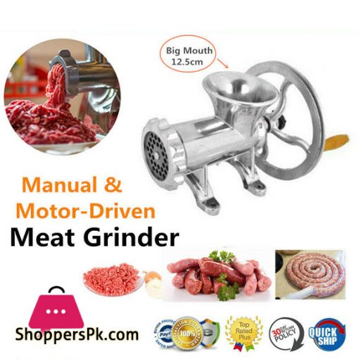 Manual Meat Mincer Aluminium Handle Operated Grindering Tools Sausage Maker
