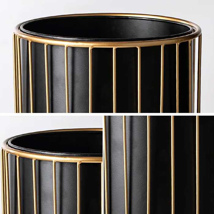 Nordic Freestanding Round Metal Plant Stand ( Set Of 2 )