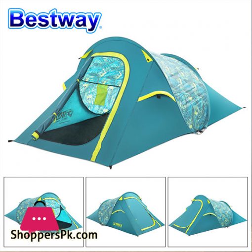 Pavillo Cool Rock Tent Camping Outdoor 2 Person Pop Up Tent Waterproof for Travel Hiking or Garden - 68098