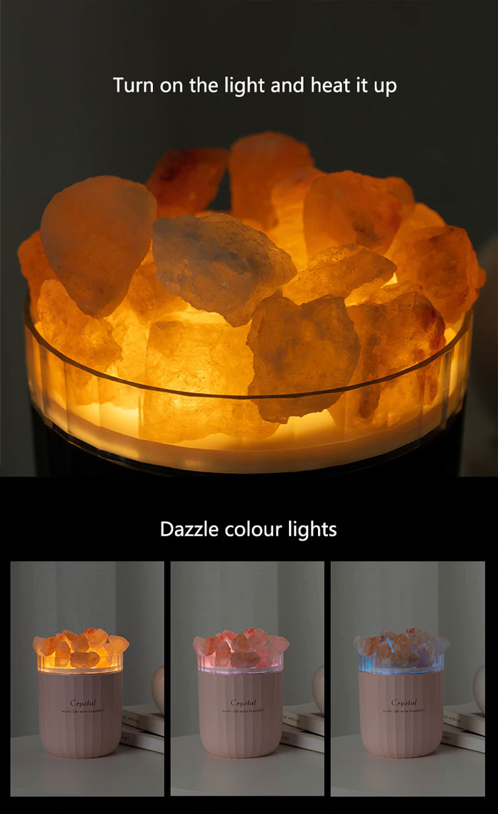 Portable Crystal Aromatheraphy Usb Humidifier Wireless Aroma Essential Oil Diffuser Air Humidifier With Home Atmosphere Lamp