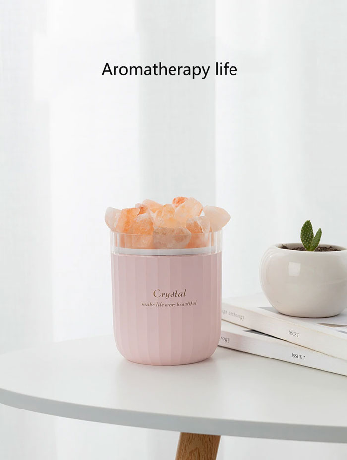 Portable Crystal Aromatheraphy Usb Humidifier Wireless Aroma Essential Oil Diffuser Air Humidifier With Home Atmosphere Lamp
