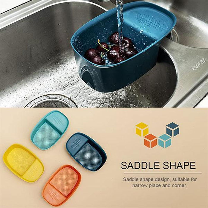Saddle-Shaped Corner Storage Rack Sink Strainer Basket